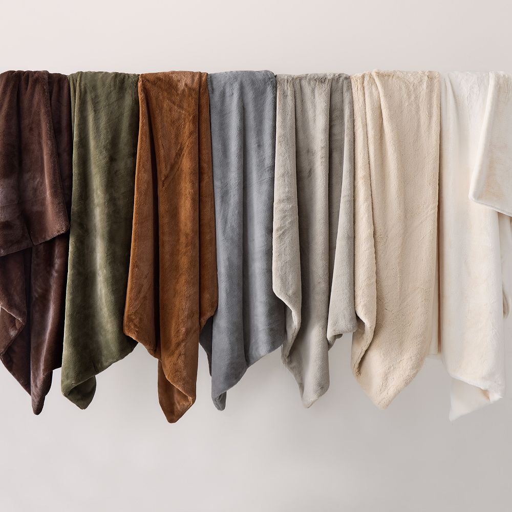 Faux Fur Plush Throw by West Elm