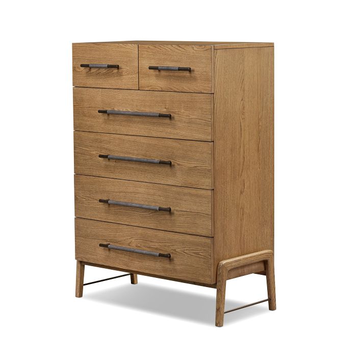 Magnolia 6 Drawer Tall Dresser, Amber Oak, 36.5", West Elm Magnolia 6 Drawer Tall Dresser, Amber Oak, 36.5", West Elm