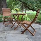 Aldenry Eucalyptus Outdoor Folding Bistro Table (30")