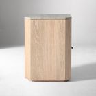 Essex Cerused Marble Nightstand (18")