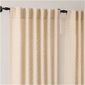 Tactile Lines Sheer Curtain | West Elm