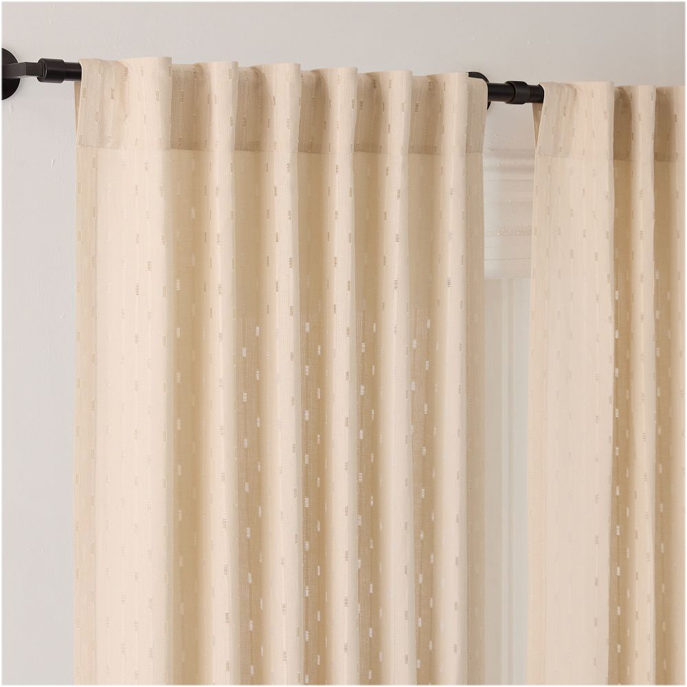 Tactile Lines Sheer Curtain by West Elm