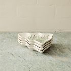 Tannenbaum Holly Stoneware Figural Tree Appetizer Plate Sets