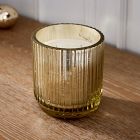 Mercury Glass Fluted Candles - Balsam &amp; Cedar