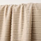 Faux Fur Textured Channel Throw