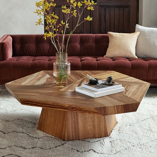 Natural Geometric Coffee Table (53") by West Elm