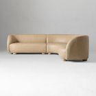 Laurent Leather 3-Piece L-Shaped Wedge Sectional (111.5")