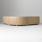 Laurent Leather 3-Piece L-Shaped Wedge Sectional (111.5")