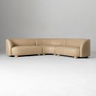 Laurent Leather 3-Piece L-Shaped Wedge Sectional (111.5")