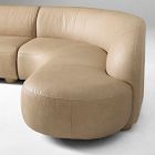 Laurent Leather 2-Piece Wedge Chaise Sectional (111.5")