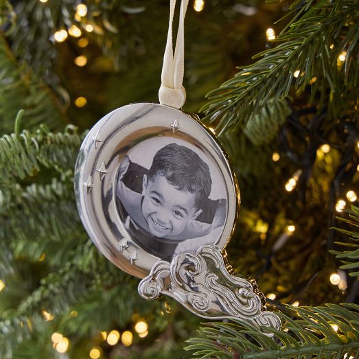 Baby's First Christmas Squiggle Frame Ornament | West Elm