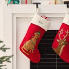 Labrador in Lights Felt Stocking