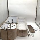 Open Box: Aleena Linear Chandelier (36") - Natural Linen, Oil Rubbed Bronze