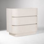 Open Box: Solstice Painted Raffia 3-Drawer Dresser (35") - Whitewash