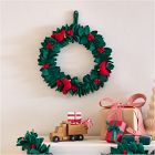 Felt Holly Wreath w/ Cardinals