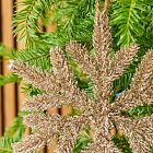 Gold Fluffy Glitter Snowflake Ornament