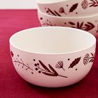 Scandi Wood Block Stoneware Cereal Bowl Sets