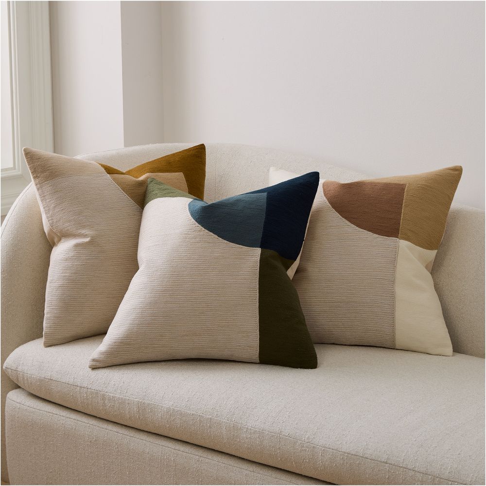 Crewel Overlapping Shapes Pillow Cover by West Elm