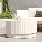 Fluted Ceramic Indoor/Outdoor Coffee Table (32")