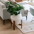 Ilya Turned Wood Planters