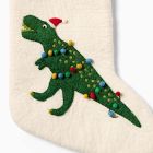 T-Rex in Lights Felt Stocking