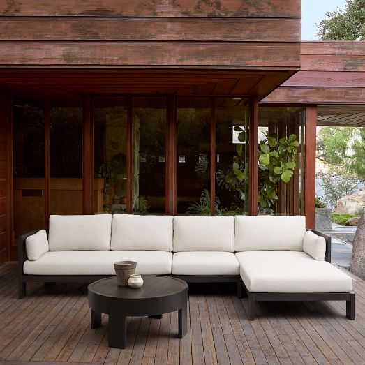 Caldera Aluminum Outdoor 3-Piece Chaise Sectional (135")