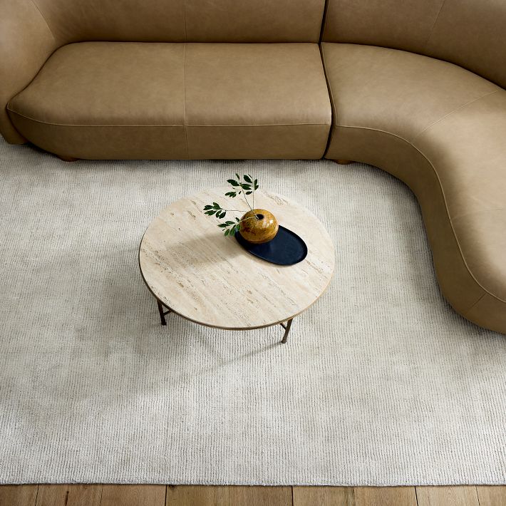 Grooves Easy Care Rug - Modern Solid Color Design | West Elm