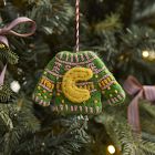 Felt Monogrammed Initial Holiday Sweater Ornaments