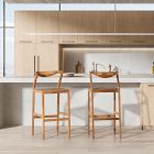 Gracen Teak Wood Bar Stool