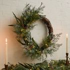 Pre-Lit Faux Mixed Pine &amp; Pepperberry Wreath &amp; Garland