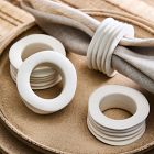 Textural Ceramic Napkin Ring Sets