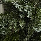 Faux Glitter Cedar Wreath &amp; Garland