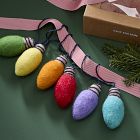 Felt Retro Holiday Lights Ornaments (Set of 6)