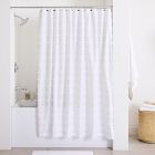 Organic Stripe Stitch Candlewick Shower Curtain