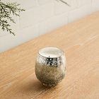 Silver Crackle Glass Candles - Balsam &amp; Cedar