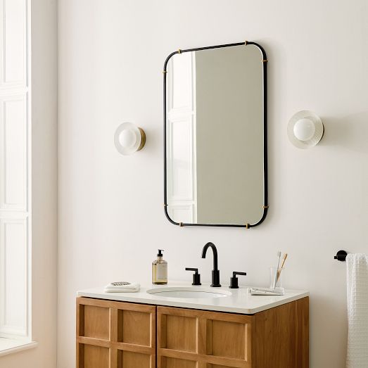 Isabella Mirror, Antique Brass Frame | West Elm