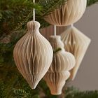 Cream Paper Ornaments (Set of 4)