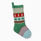 Fair Isle Knit Stocking - Trees
