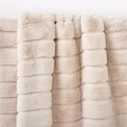 Faux Fur Chinchilla Stripe Throw