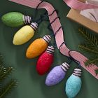 Felt Retro Holiday Lights Ornaments (Set of 6)