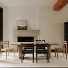 Rina Curved Oak Pedestal Dining Table (88", 104")