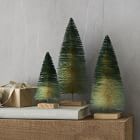 Decorative Bottlebrush Tree Objects (Set of 3) - Green Ombre