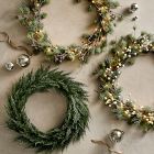 Faux Glitter Cedar Wreath &amp; Garland