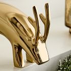 Mid-Century Brass Animal Stocking Holders