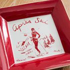 Skier Ceramic Decorative Trays