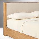 Ava Cerused Wood &amp; Upholstered Bed