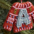 Felt Monogrammed Initial Holiday Sweater Ornaments