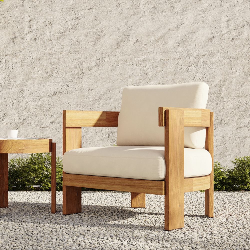 Monterey Outdoor Teak Lounge Chair by West Elm