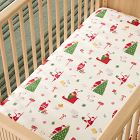 Santas Sweet Treats Flannel Crib Sheet
