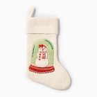 Snowgirl in Snow Globe Felt Stocking
